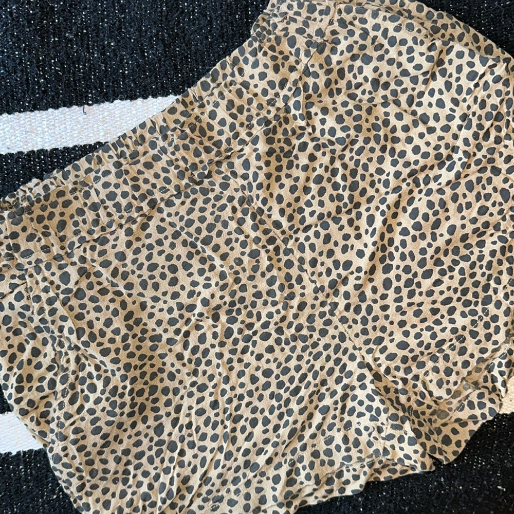 aerie Leopard Print Swim Cover Shorts